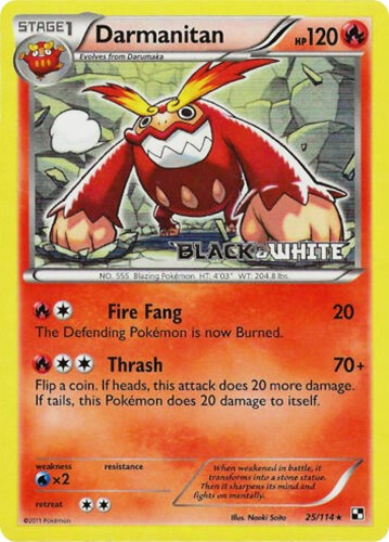 Darmanitan (Black and White Stamped)