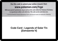 Code Card - Legends of Galar Tin [Zamazenta V]