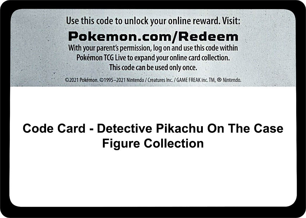 Code Card - Detective Pikachu On The Case Figure Collection
