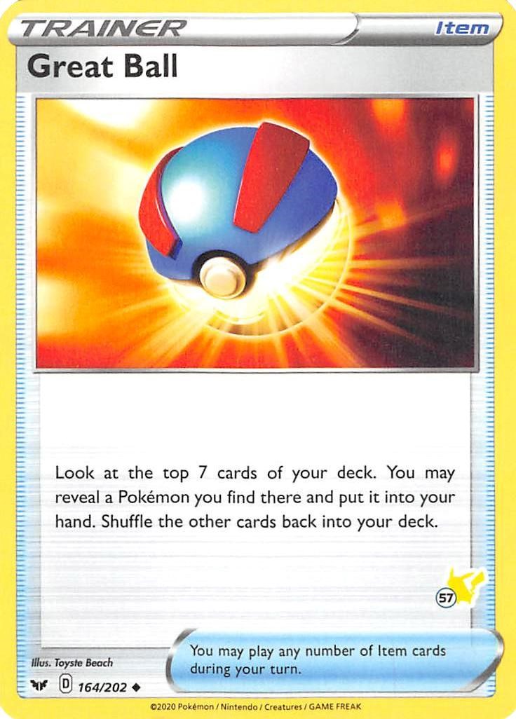 Great Ball (#57 Pikachu Stamped)