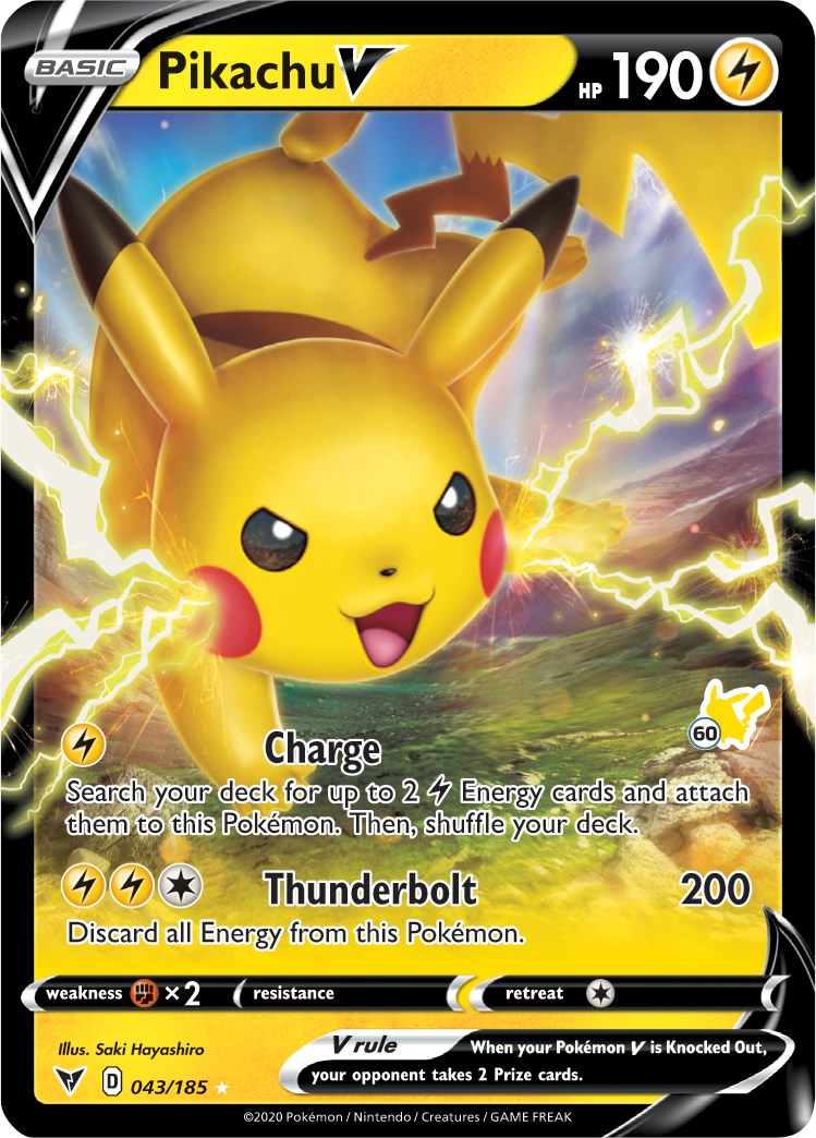 Pikachu V (#60 Pikachu Stamped)