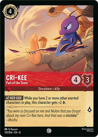 Cri-Kee - Part of the Team