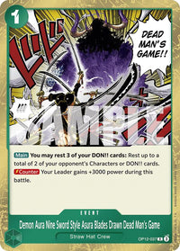 Demon Aura Nine Sword Style Asura Blades Drawn Dead Man's Game