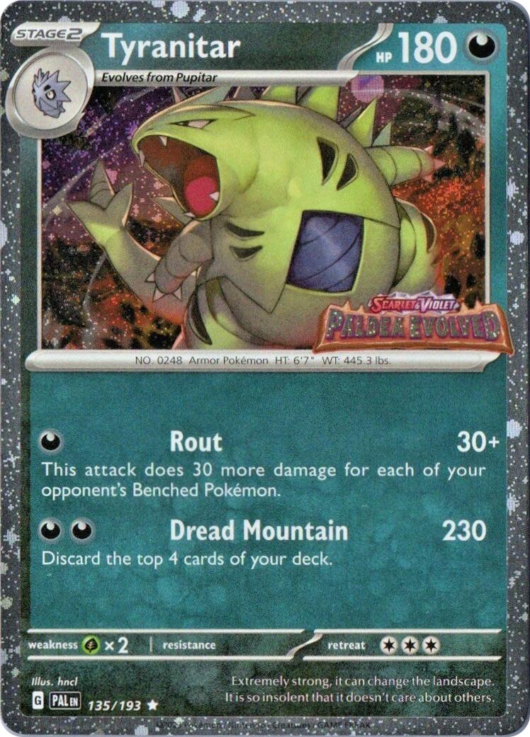 Tyranitar (Paldea Evolved Stamped)