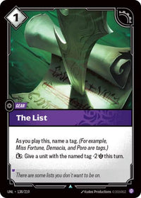 The List