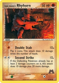 Team Magma's Rhyhorn