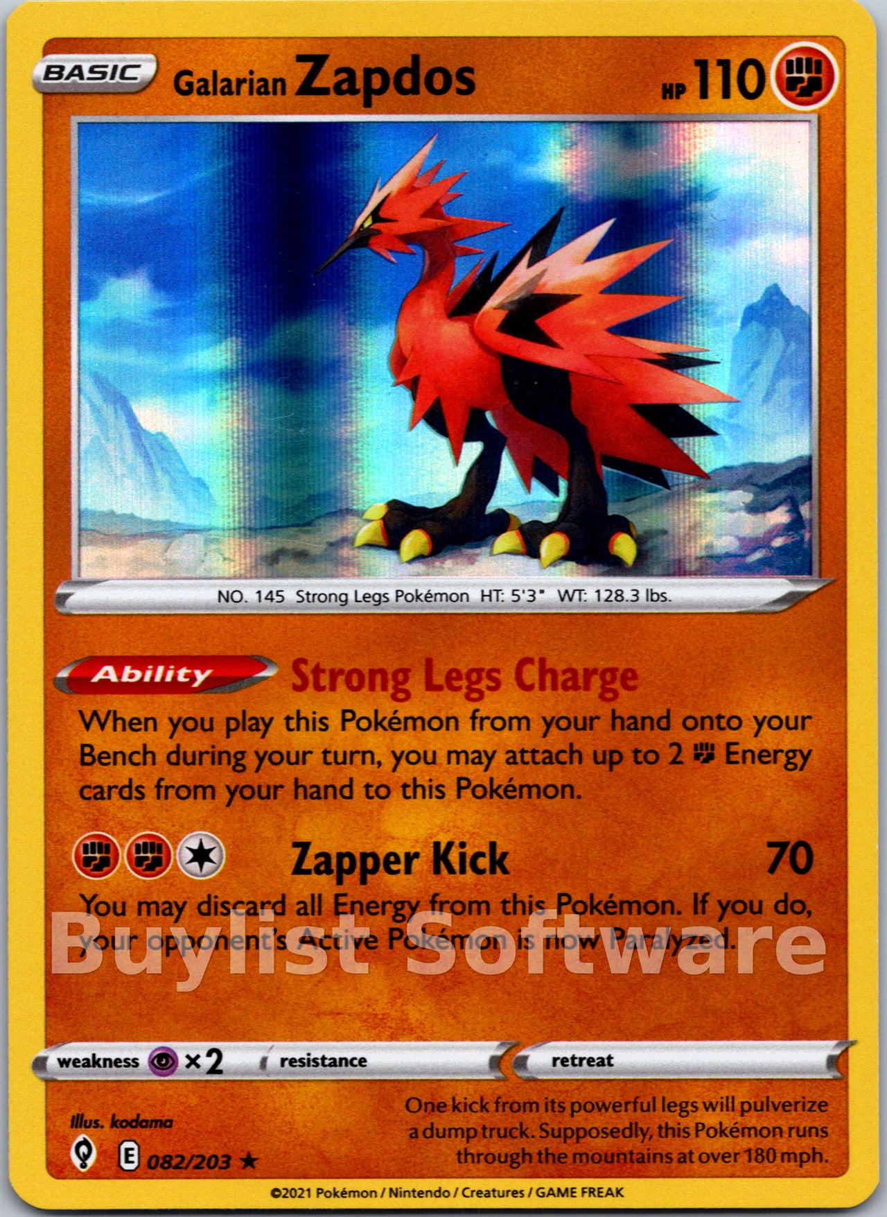 Galarian Zapdos