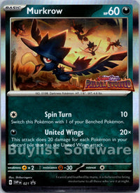 Murkrow (Scarlet & Violet Promo Cards Stamped)