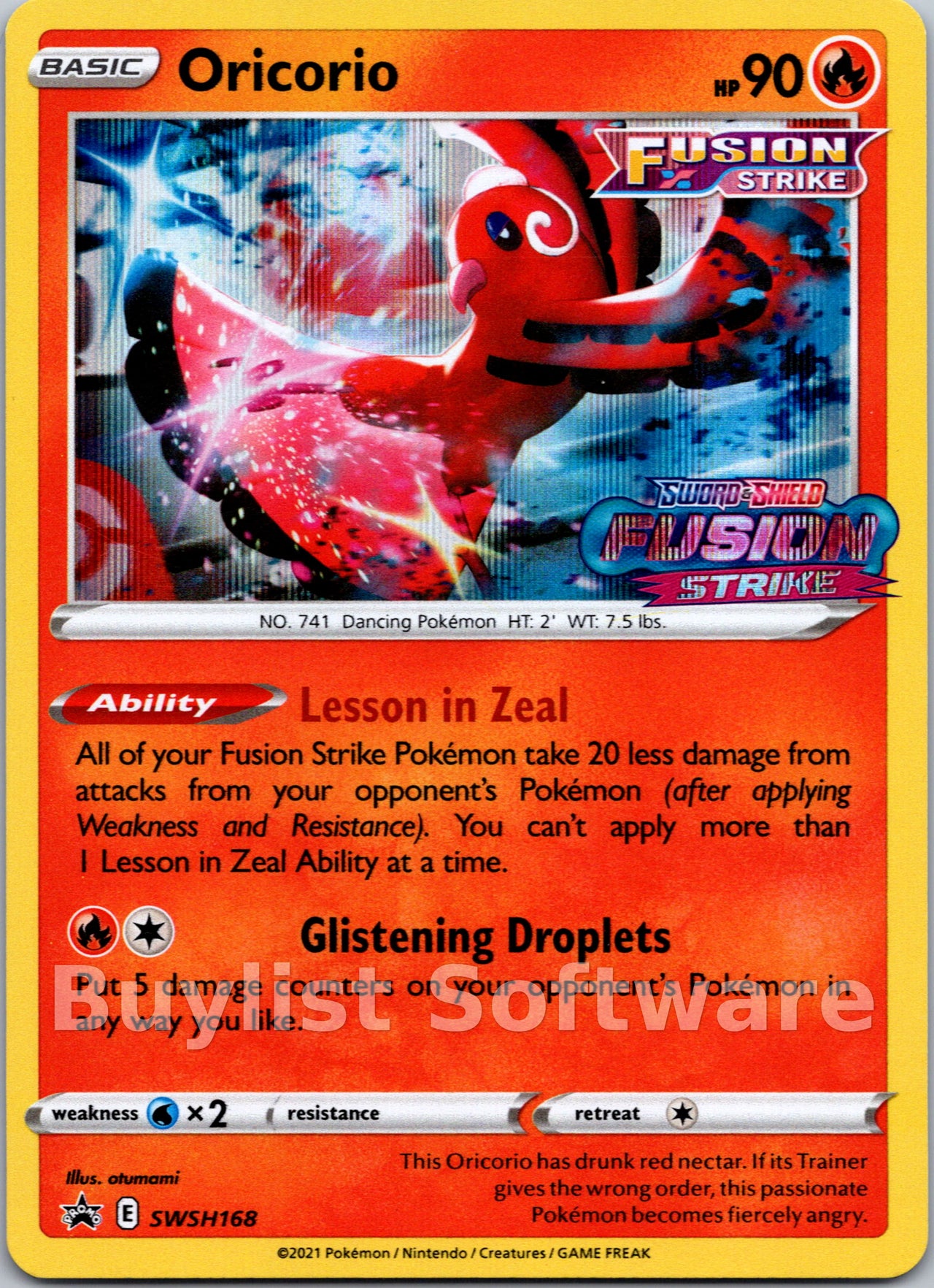 Oricorio (Sword & Shield Promo Cards Stamped)