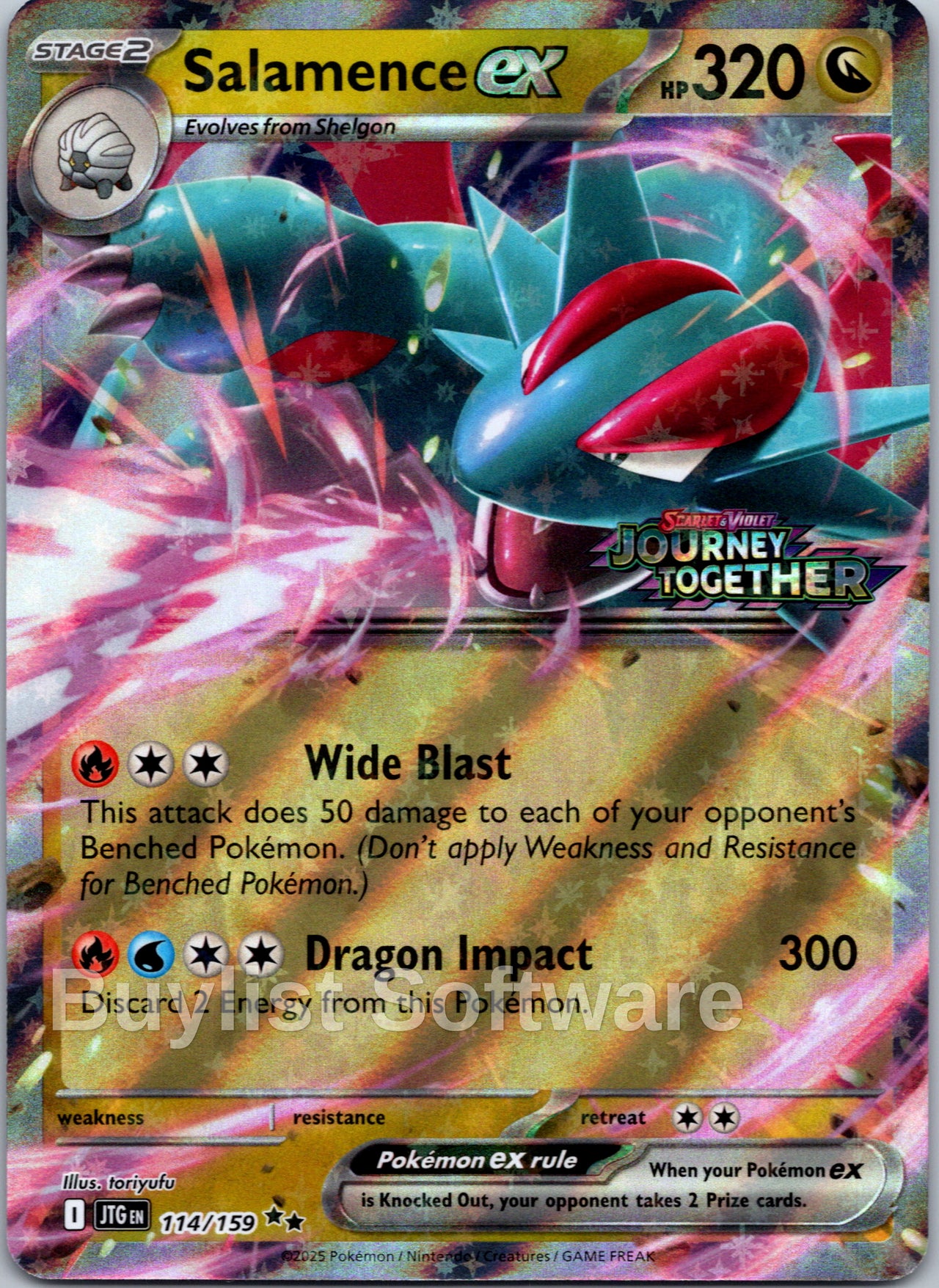 Salamence ex (Journey Together Stamped)