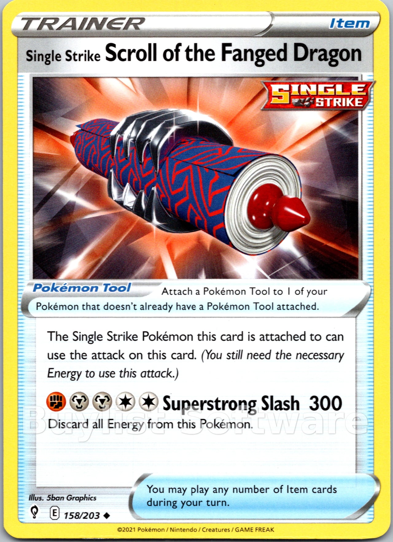Single Strike Scroll of the Fanged Dragon