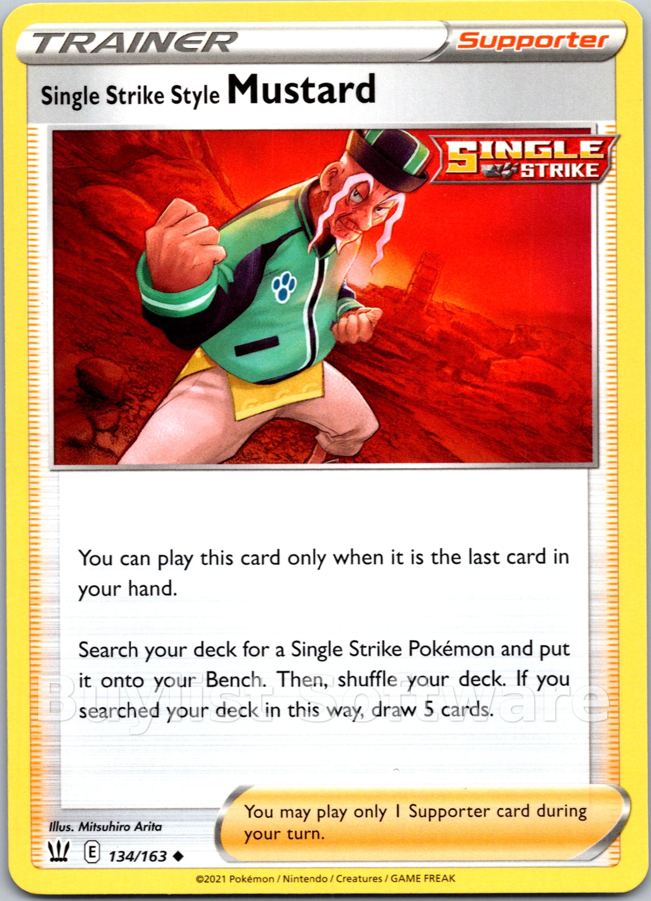 Single Strike Style Mustard
