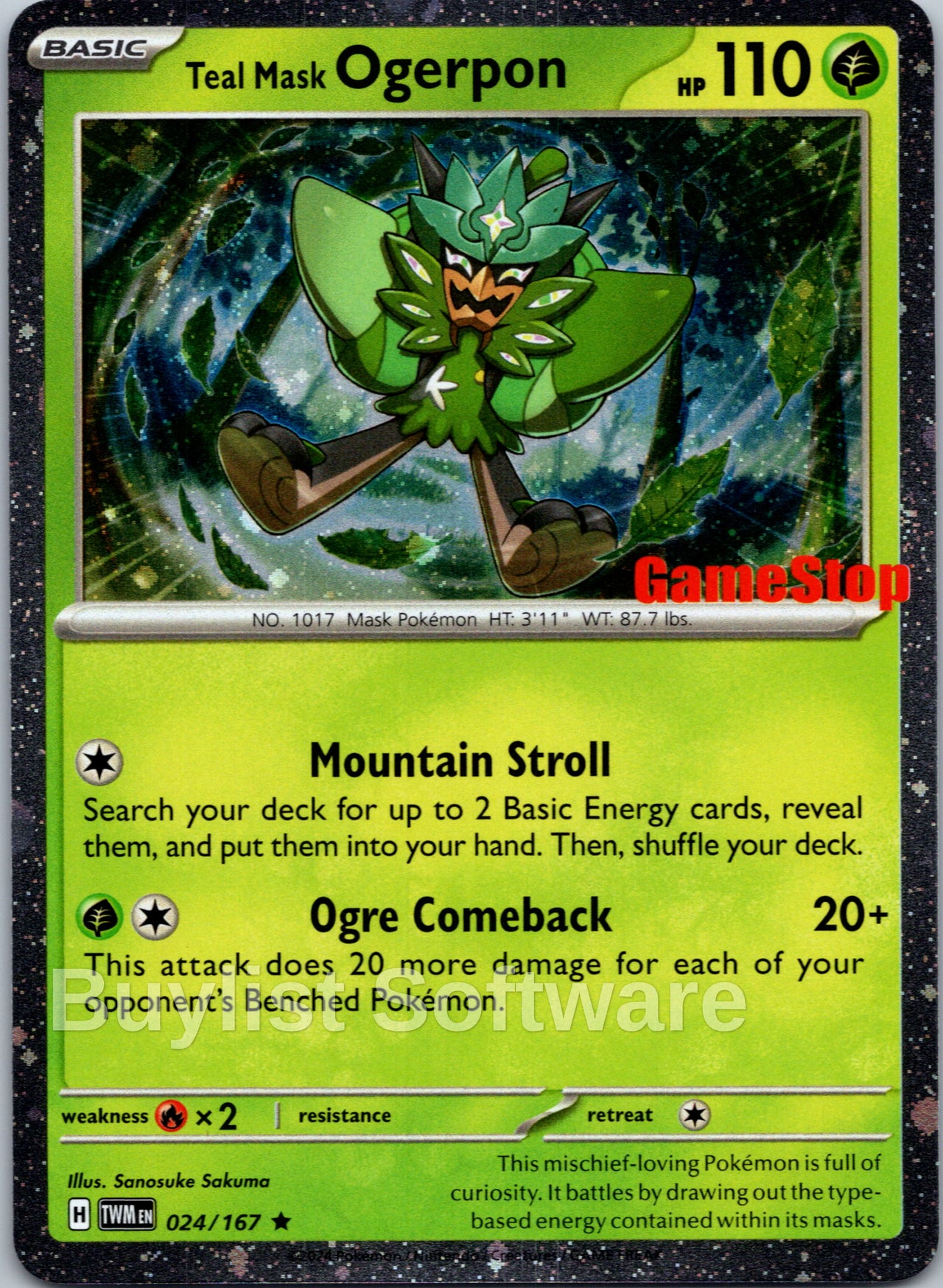 Teal Mask Ogerpon (Gamestop Exclusive)
