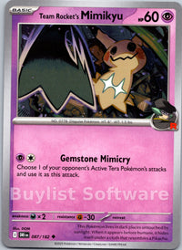 Team Rocket's Mimikyu