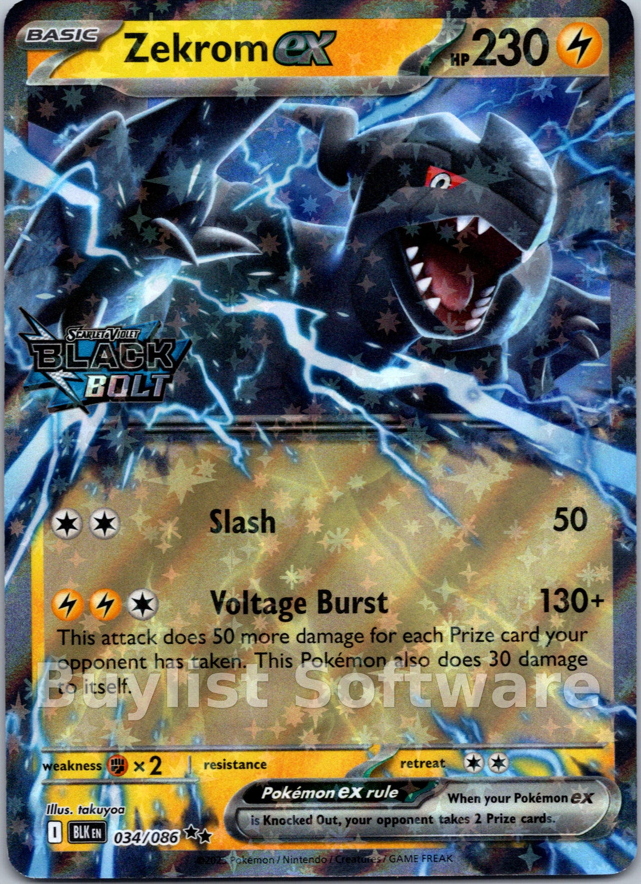 Zekrom ex (Black Bolt Stamped)