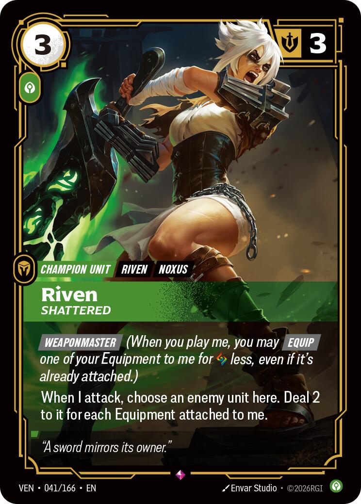 Riven, Shattered