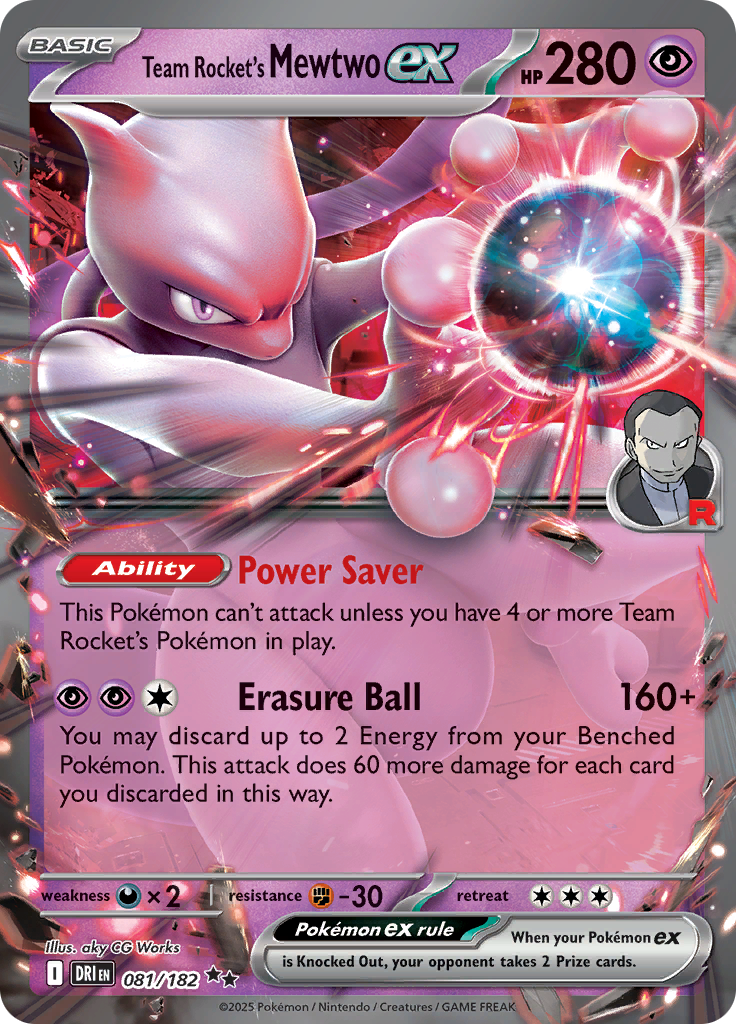 Team Rocket's Mewtwo ex 081/182
