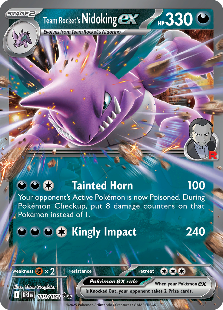 Team Rocket's Nidoking ex 119/182