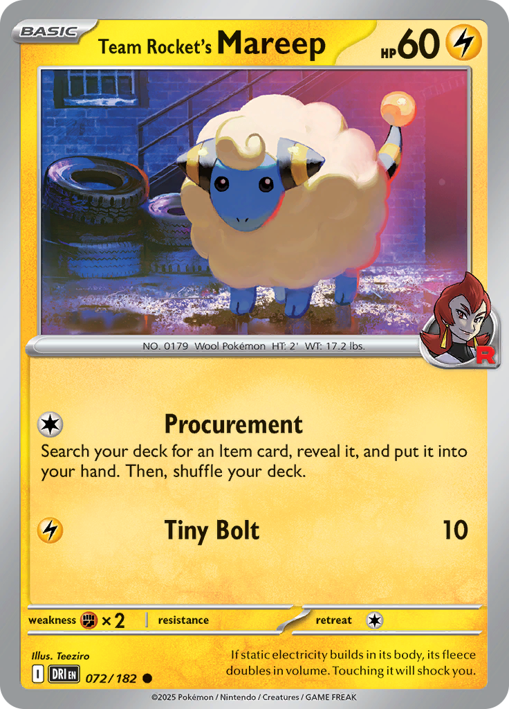 Team Rocket's Mareep 072/182