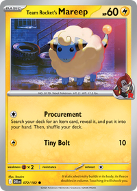 Team Rocket's Mareep 072/182