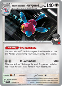 Team Rocket's Porygon-Z 155/182